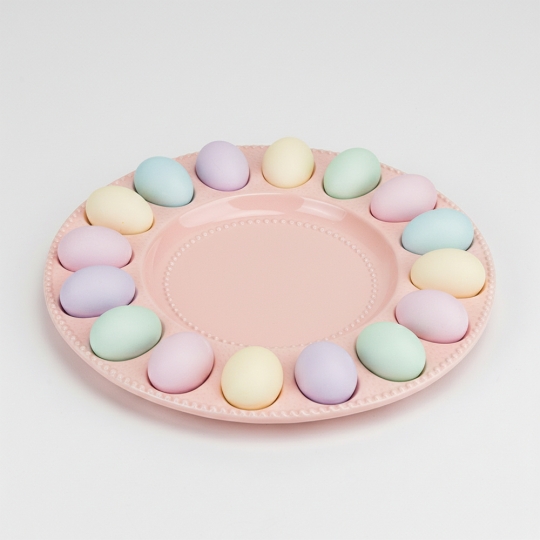 Підставка для 16 яєць "Великодній затишок" 30 см рожева