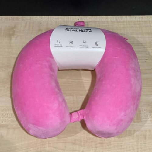 dfe3577e-7704-4dbc-9f6a-5d55f05ae505.jpg Подушка U-подібна дорожня меморі з велюровим чохлом Primark однотонна