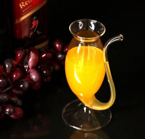 Келих для вина/коктейля з трубочкою "Фужер вампіра" кругла ніжка 300 мл