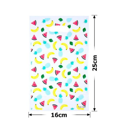 Пакет подарунковий ПВХ (16*25) 10 шт "Фрукти"