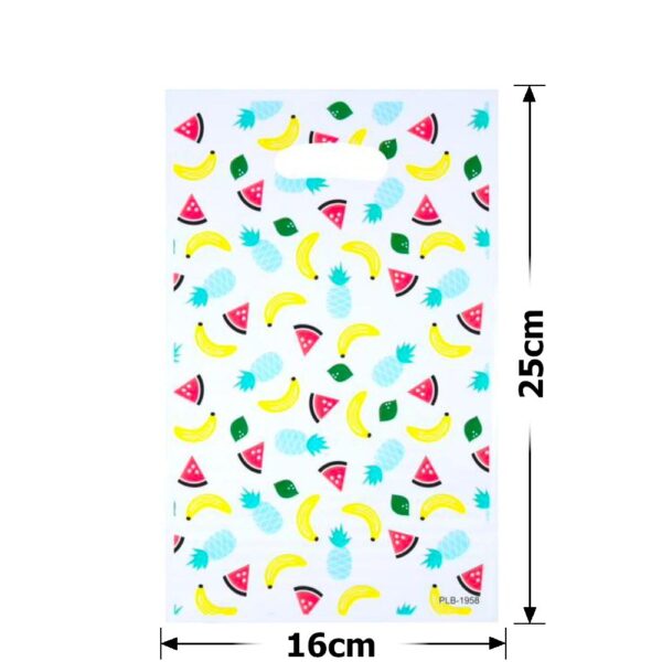 Пакет подарунковий ПВХ (16*25) 10 шт "Фрукти"