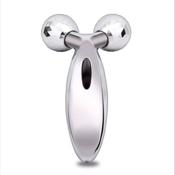 Масажер роликовий 3D для обличчя та тіла сріблястий