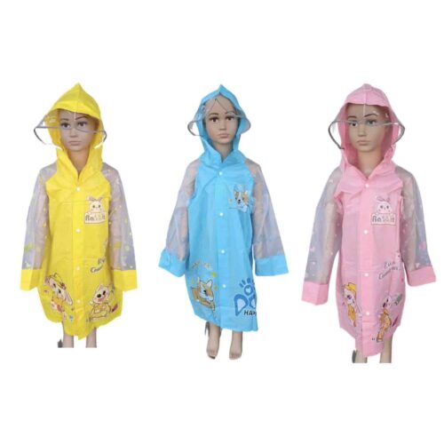 Дощовик дитячий для школяра з відсіком під рюкзак (на зріст 125 см-160 см)