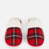 Тапочки-сабо жіночі в клітинку Primark (устілка меморі) червоні