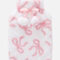 Грілка водяна для тіла Primark "Hot water bottle" 2000 ml біла з бантиками