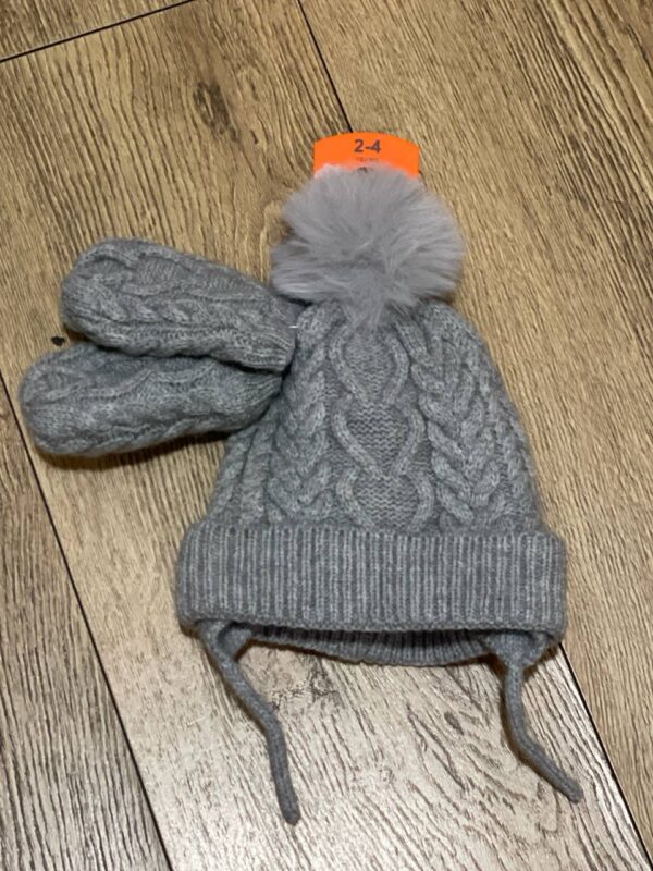 Шапочка дитяча з рукавичками Primark сіра