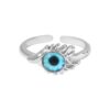 Каблучка жіноча "Око" срібний з блакитним (8154)