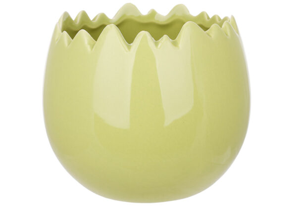 Кашпо порцелянове "Яйце шкарлупа" 12*11*12 см салатове