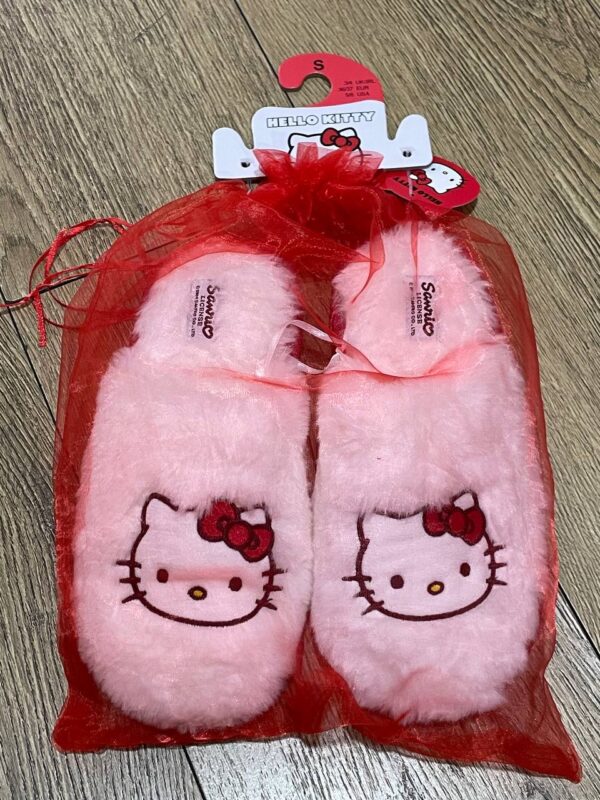 Тапочки-сабо жіночі "Hello Kitty" Primark у мішечку білі пухнасті