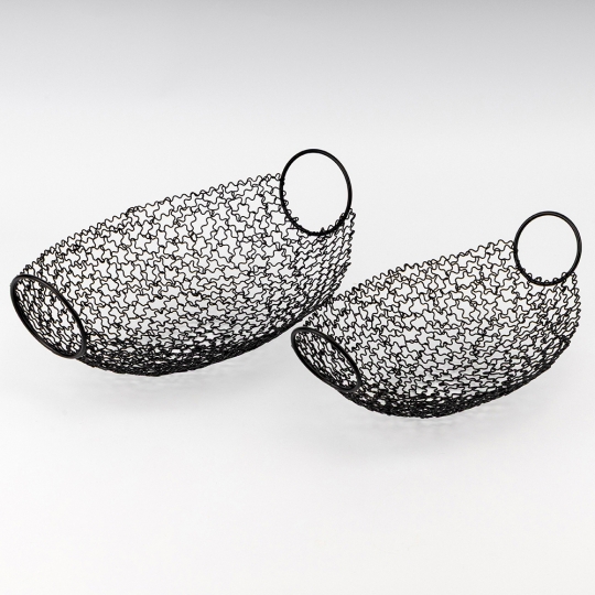 Фруктівниця "Чорне мереживо" 23*38 см набір 2 шт