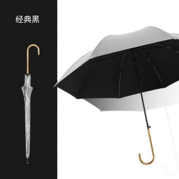 Парасоля-трость півавтомат "Металік/тон всередині" 8 спиць D 104 см