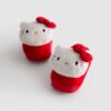 Тапочки-сабо 3D жіночі "Hello Kitty" Primark плюшеві червоні
