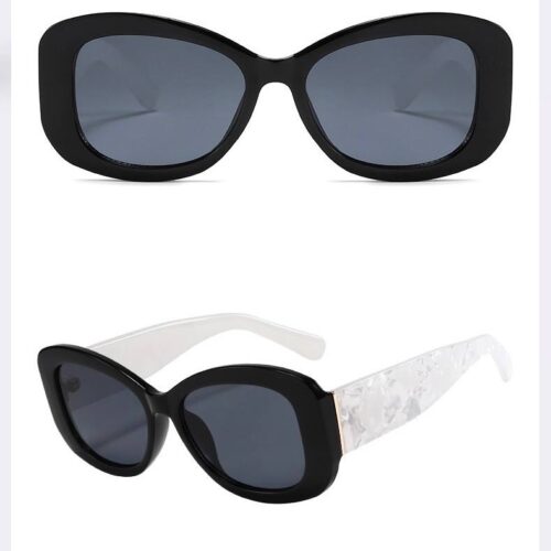 e69466ab-5a81-4fb8-aa3b-312bc7aa622a-1.jpg Окуляри жіночі сонцезахисні "Метелик" крупна пластикова оправа/контрасна дуга (10125)