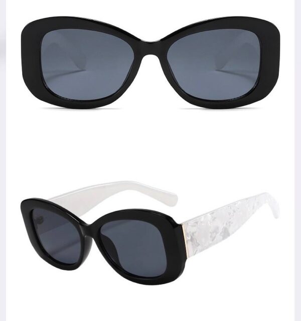 Окуляри жіночі сонцезахисні "Метелик" крупна пластикова оправа/контрасна дуга (10125)