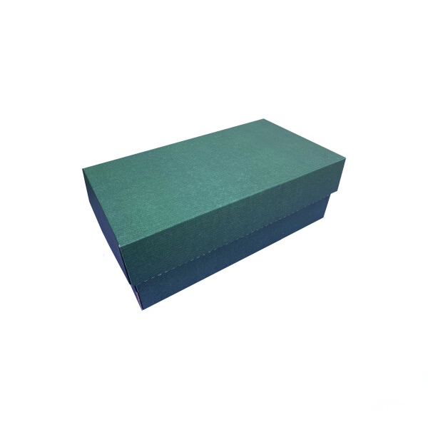 Коробка подарункова 32*18*12 см мікрогофра смарагдова