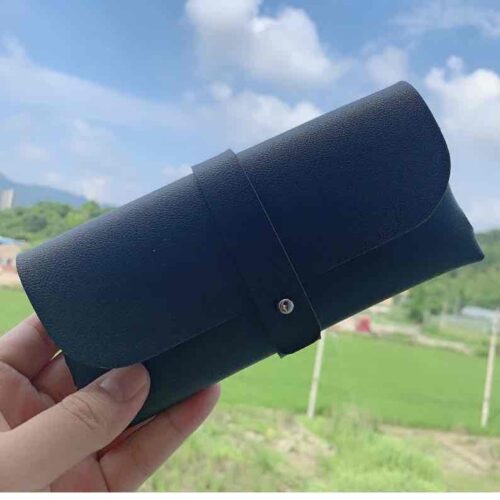 Футляр для окулярів шкіряний чорний