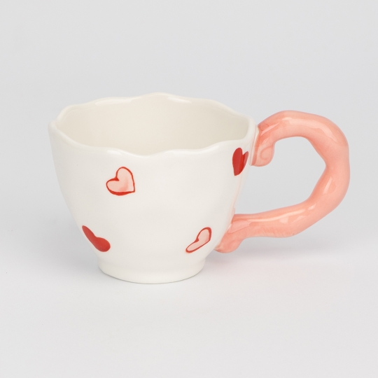 Чашка керамічна з блюдцем "Романтична історія" 150 мл