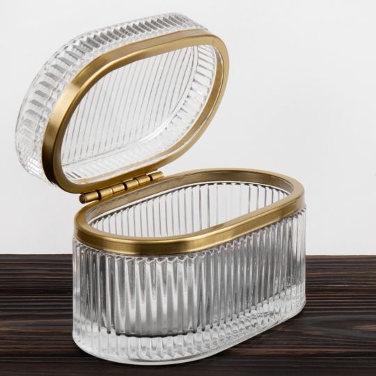 Шкатулка скляна "Золоті скарби" 13,5 см