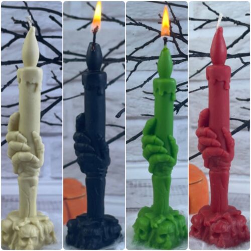 Свічка воскова 5C "Рука долі" 15 см мікс кольорів