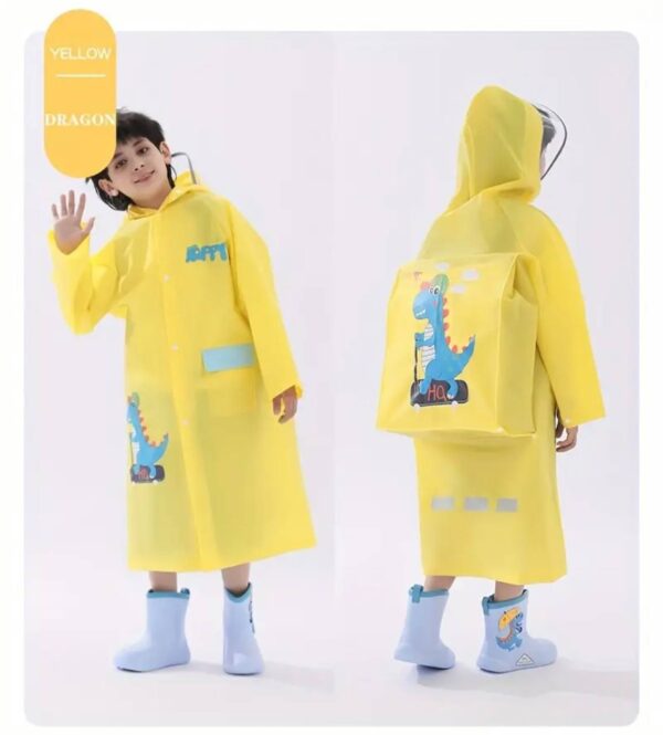 Дощовик дитячий з кишенею під рюкзак мікс кольорів