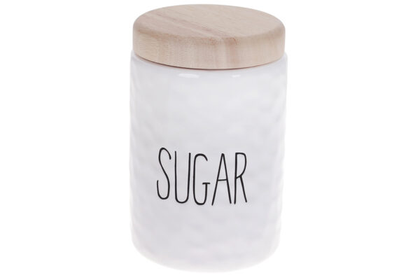 e9fc6e8c-a296-4fbf-a550-468abf1cbfe1.jpg Банка керамічна "SUGAR" з бамбуковою кришкою рельєфна 1200 мл