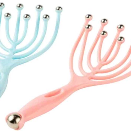 Масажер для голови "5 кігтів", рожевий/блакитний/зелений