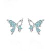Сережки "Метелики" блакитні зі срібним (10554)