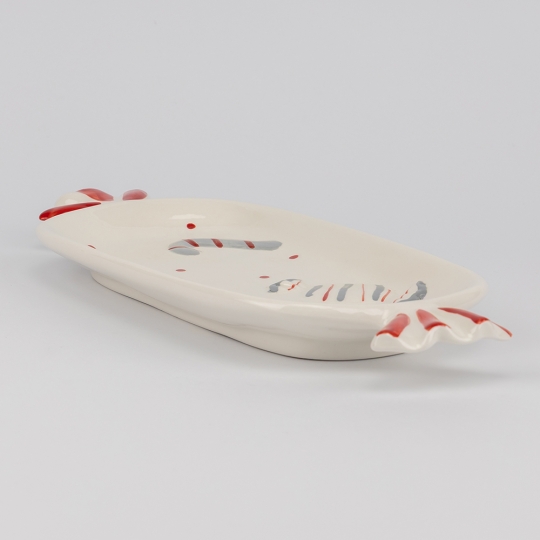 Блюдо керамічне "Новорічні цукерки" 31,5*13 см