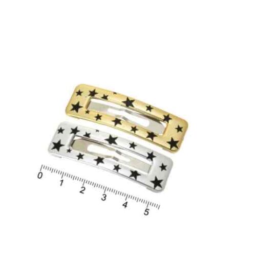 eb3578e5-6549-4b7b-9b44-ad3bada94c39.jpg Заколка тік-так прямокутна з пластиковою накладкою в зірочку 5,5 см