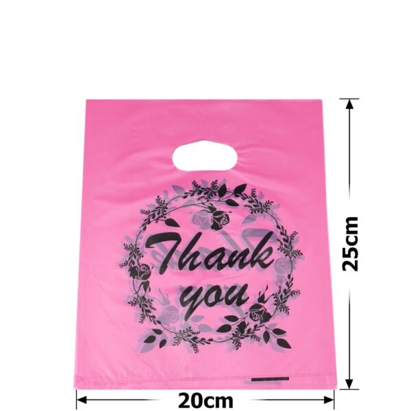 Пакет подарунковий ПВХ (20*25) "Thank you" рожевий