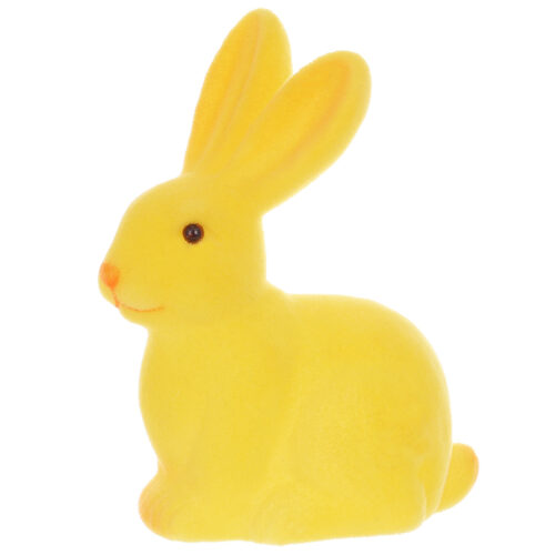 Фігурка "Кролик" 10*15 см з флоковим напиленням жовтий