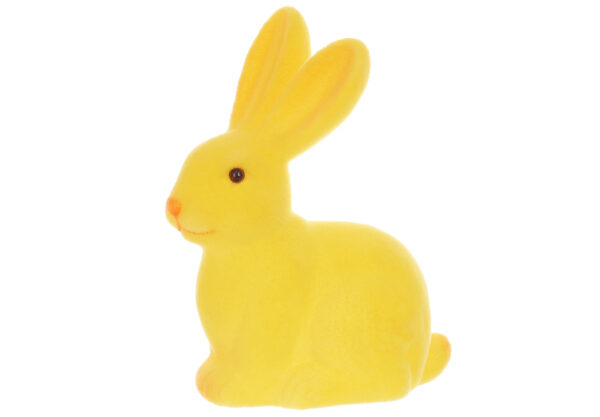 Фігурка "Кролик" 10*15 см з флоковим напиленням жовтий