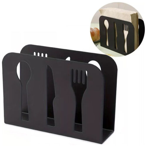 Серветниця "Cutlery/ Столові прибори" 14*9 см сталь чорна