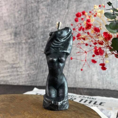 Свічка воскова "Жіноче тіло" 5C 9 см срібна