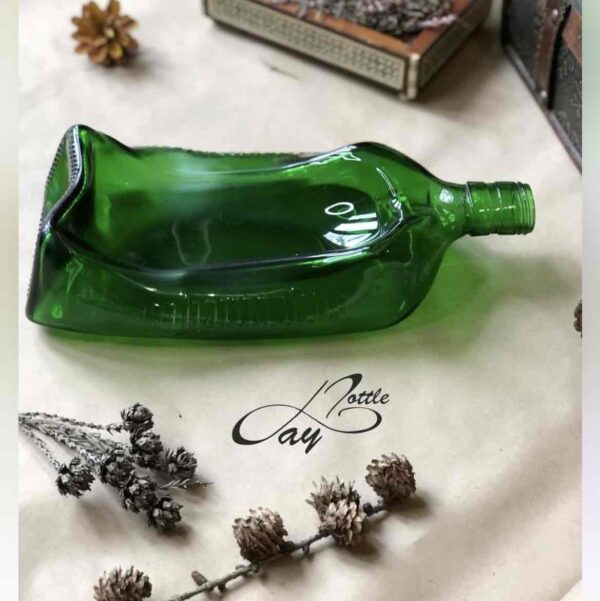 Тарілочка-пляшка для закусок "Jagermeister" зелена