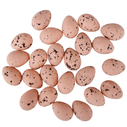 Набір міні крашанок "Перепелині яєчка" 24 шт рожево-бежеві