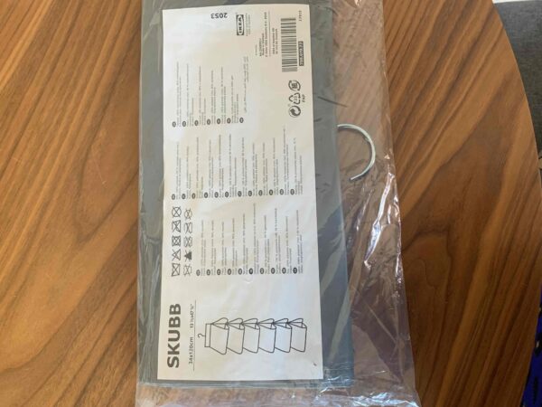 Органайзер/ Вішалка SKUBB для взуття/сумочок чи ін. 12 кишень, темно-сіра 34х120 см