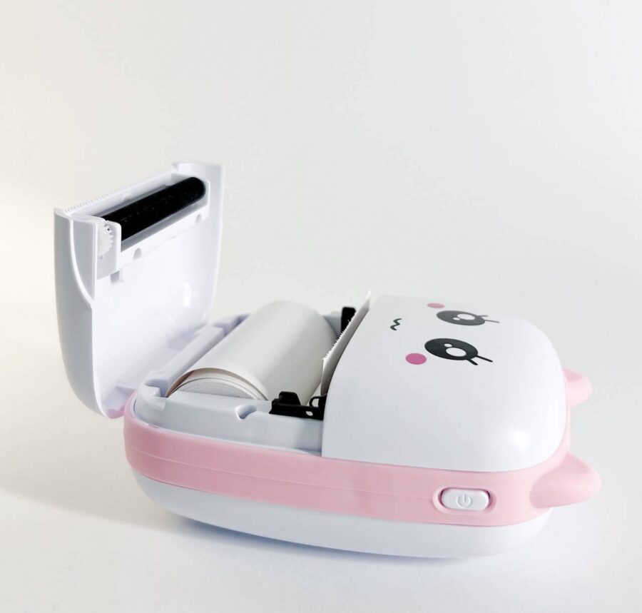Міні-принтер дитячий портативний Bambi CAT mini printer рожевий