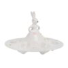 Підставка "Білий кролик у саду" для 6 яєць 14 см біла
