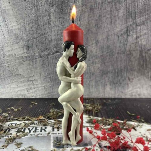 Свічка воскова "Полум'я пристрасті" 5C H 18 см D 4,3 см (бджолиний)