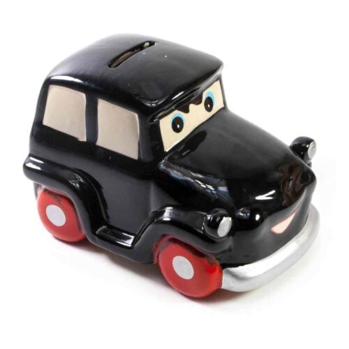 Скарбничка керамічна "Тачки" чорна 13,5*8,5*8 см