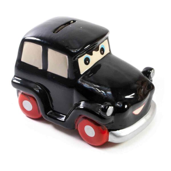 Скарбничка керамічна "Тачки" чорна 13,5*8,5*8 см