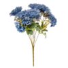 Штучний букет “Квітковий ансамбль” (6 жоржин і 3 гортензії) синій 45 см