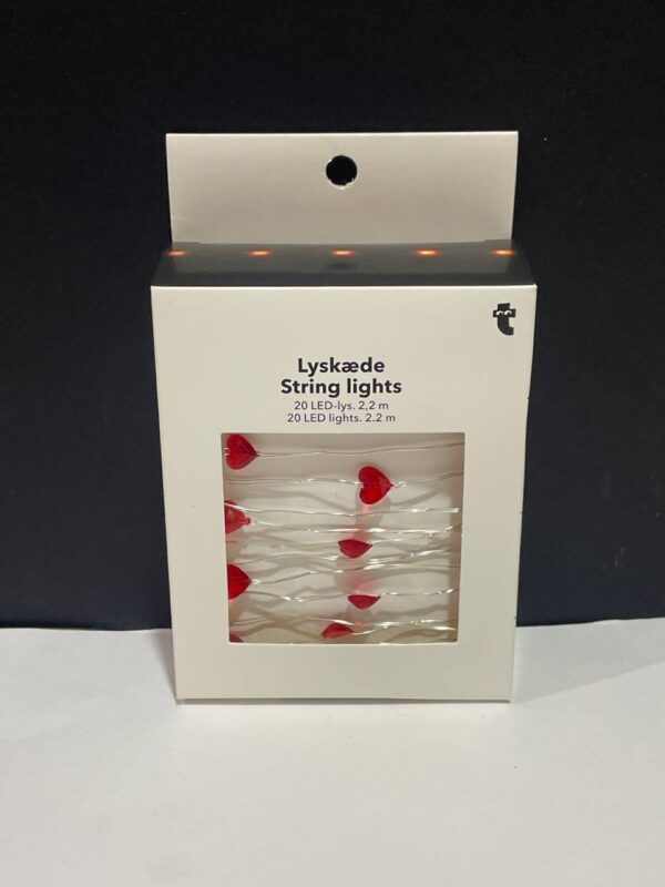 Гірлянда портативна "Червоні серця" Tiger 20 LED 2.2 m