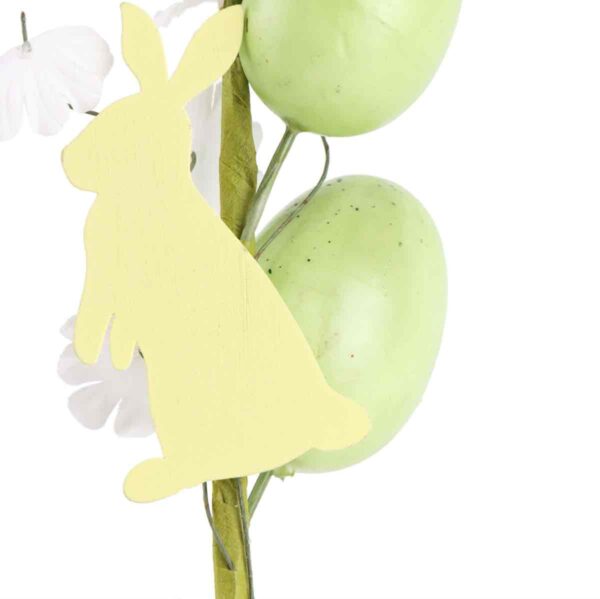 Гілка декоративна «Великодній Кролик» 40 см жовтий