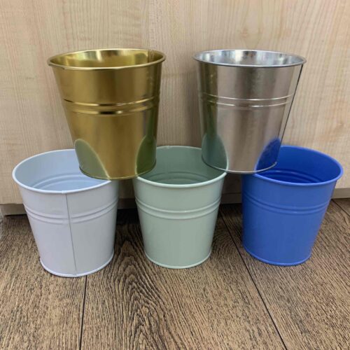 Горщик металевий Primark «Відерце» мікс кольорів