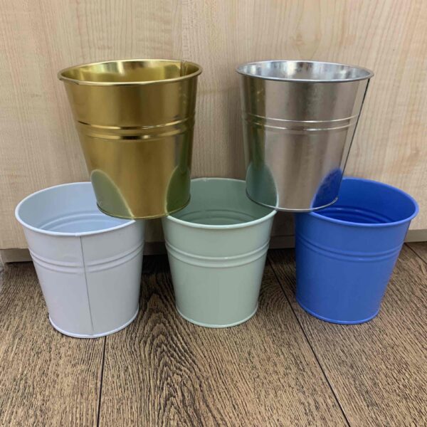 Горщик металевий Primark «Відерце» мікс кольорів