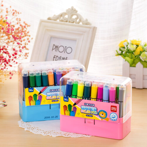 Фломастери Deli 2-сторонні зі штампами, 18 кольорів