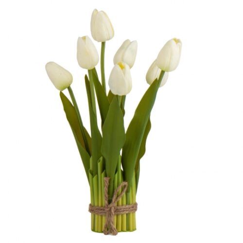 f650370a-30c0-40fd-8ac7-ba15857207fb.jpg Штучний букет тюльпанів 7 бутонів/ 33 см білий