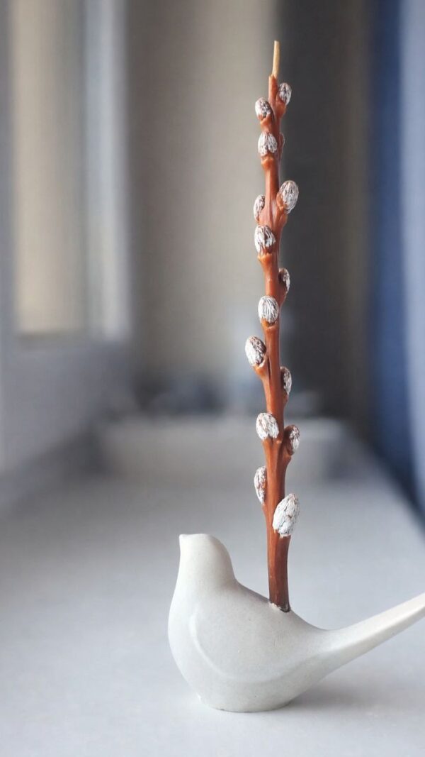 Свічка "Верба" Solodka "S" 20 см (бджолиний віск)